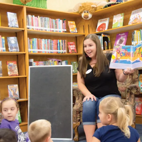 Woman Reading to Children at Storytime