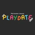 Mid-Columbia Libraries Playdate with colorful text and tape